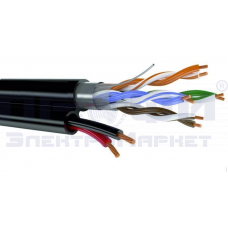 Витая пара UTP, кат. 5Е,4х2х24 AWG CU+каб. питания 2x0,75 outdoor
