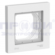 ATLASDESIGN AQUA 1-постовая рамка БЕЛЫЙ  ATN440101