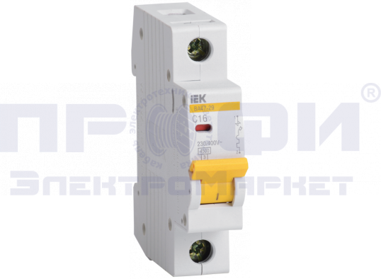 Авт. выкл. ВА47-29 1Р 16А 4,5кА х-ка С ИЭК