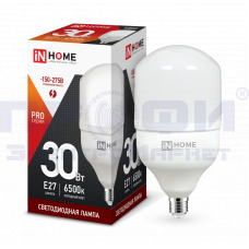 Лампа светодиодная LED-HP-PRO 30Вт 230В Е27 6500К 2850Лм IN HOME