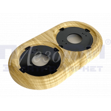 Рамка 2-местная пластиковая сосна УСАДЬБА GE30702-11