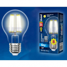 LED-A60-10W/WW/E27/CL лампа светодиодная, серия Sky 10Вт прозрачная 3000К Uniel