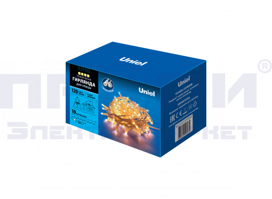 Гирлянда ULD-S1000-120/TWK WARM WHITE IP67 10м 120 диодов соединяемая  эфф. мерцания
