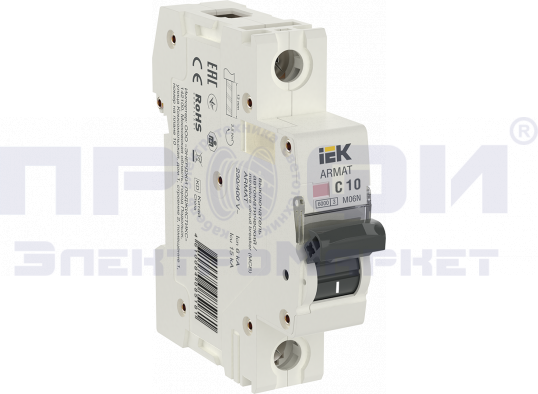 ARMAT Авт. выкл. M06N 1P C 10А IEK ARMAT Авт. выкл. M06N 1P C 10А IEK