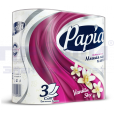 Бумага туал Papia 3-х сл 4шт