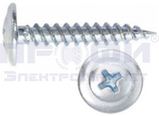 Саморез 4.2х16 мм с прессшайбой, цинк, острый (200 шт в пласт. конт.) STARFIX