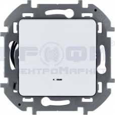 Legrand INSPIRIA выключатель одноклавишный белый с индикацией 10 АХ 673610