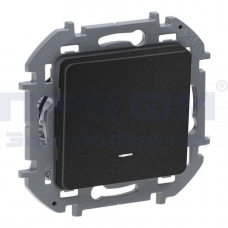 Legrand INSPIRIA выключатель одноклавишный антрацит с индикацией 10 АХ 673613
