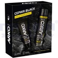 Набор подарочн Arko (пена д/брBlack 200мл+гель п/бр150мл)