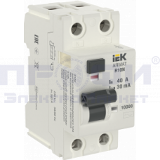 ARMAT ВДТ R10N 2P 40А 30мА тип AC IEK