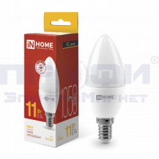 Лампа светодиодная LED-СВЕЧА-VC 11Вт 230В Е14 3000К 1050Лм IN HOME