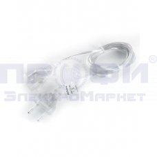 Сетевой шнур для гирлянд 5м 2*0,5мм2 IP20 прозрачный DM305 41659
