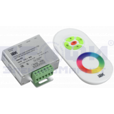 Контроллер с ПДУ ИК RGB 3 канала 12В 4А 144Вт IEK