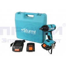 Гайковерт ударный б/щ Sturm! 18В, 2скор, 2акк Li-Ion 2Ач, 320Нм, 1/2", 1BatterySystem // CD350S