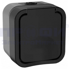 TORS Розетка 1-я с з/к кр. 16А IP55 TS120 графит IEK