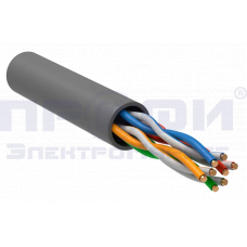 GENERICA РФ Кабель витая пара U/UTP 5E 24AWG 4PR PVC серый 305м (BC1-C5E04-111-305-T-R-G)