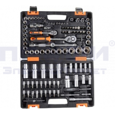 Набор инструментов, 1/2", 1/4", CrV, в кейсе 108 предметов Вихрь 73/6/7/8
