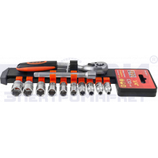 Набор головок 1/4" 4-13мм 12предм. PRO STARTUL (PRO-41214) (пласт. подвес, 6 граней) (PRO-41214)