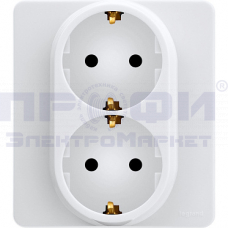 Legrand INSPIRIA розетка 2х 2К+3 немецкий стандарт белая 16А 250В  673750
