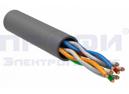 ITK Витая пара U/UTP 5E 4х2х24AWG LSZH серый (305м) РФ/Т LC1-C5E04-121-T-R