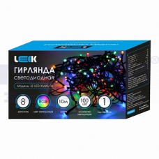 Гирлянда св-дионая нить LE LED XMAS 02 RGB, 10м, 100 LED,