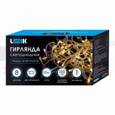 Гирлянда св-дионая нить LE LED XMAS 02 3000К , 10м, 100 LED