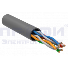 ITK Витая пара U/UTP кат.5E 4x2х24AWG LSZH серый (100м) LC1-C5E04-121-100