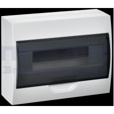 Корпус пластиковый ЩРН-П-12 черн. прозр. дверь IP41 GENERICA