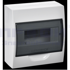 Корпус пластиковый ЩРН-П-8 черн. прозр. дверь IP41 GENERICA