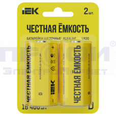 Батарейка щелочная Alkaline LR20/D IEK
