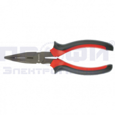 Длинногубцы изогнутые Black Nickel, 200 мм, двухкомпонентные рукоятки Matrix // 17462