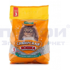 Наполнитель Сибирская Кошка Бюджет 3л впитывающий