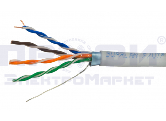 Витая пара UTP 4 пары AWG 24 категория 5е внутренняя CCA Class A (UTP 4x2x0,5 5е in/cl.A) Витая пара UTP 4 пары AWG 24 категория 5е внутренняя CCA Class A (UTP 4x2x0,5 5е in/cl.A)