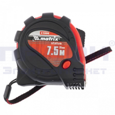 Рулетка Status magnet 3 фиксатора 7.5м 25мм (31006) Matrix