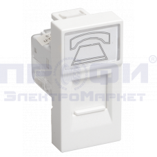 Розетка телефонная RJ-11 кат.3, 1 модуль. РКФ-10-00-П