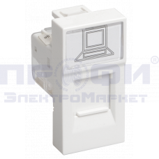 Розетка информационная RJ-45 UTP кат.5e, 1 модуль. РКИ-10-00-П