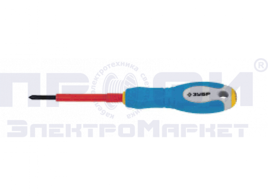 Отвертка ЗУБР диэлектрическая 1000В PH0х60мм(25262-0-060)
