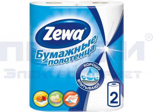 Полотенце бум Zewa рулон 2шт/ЭСЭХ/