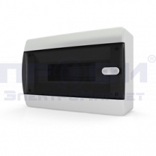 TEKFOR Корпус пластиковый ЩРН-П-12 IP41 черная прозрачная дверь IEK