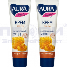 Крем д/рук/ногтей Aura Beauty питат с Д пантенолом и экстрактом меда 75мл