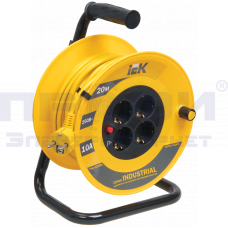 Катушка УК20 с т/з 4 места 2Р+PЕ/20м 3х1,5 мм2 "Industrial"