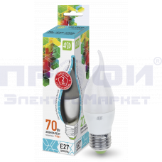 Лампа светодиодная LED-СВЕЧА НА ВЕТРУ-standard 7.5Вт 160-260В Е27 4000К 600Лм ASD