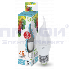 Лампа светодиодная LED-СВЕЧА НА ВЕТРУ-standard  5Вт 160-260В Е27 4000К 600Лм ASD