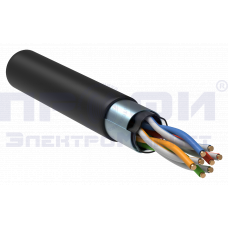 ITK Кабель витая пара F/UTP, кат.5E 4х2х24AWG solid, LDPE, 305м,чёрн.LC3-C5E04-339