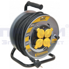 Катушка УК30 на мет с т/з 4 места 2Р+PЕ/30м КГ 3х1,5мм2 IP44 "Professional"