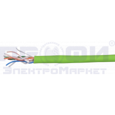ITK Кабель витая пара U/UTP, кат.5E 4x2х24AWG solid, LSZH, 305м,зелёный LC1-C5E04-122