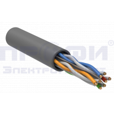 ITK Кабель витая пара U/UTP, кат.6 4x2х23AWG solid, LSZH, 305м, серый LC1-C604-121