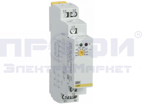 Реле фаз ORF 08. 3ф 220-460 В AC IEK (ORF-08-220-460VAC)