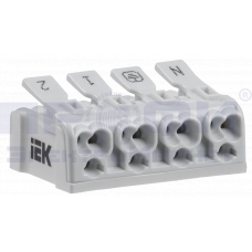Клемма пружинная соединительная КСПз4-2L+N+PE IEK