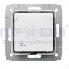 Розетка Cariva бел. с/з без рамки  IP44 (773645)